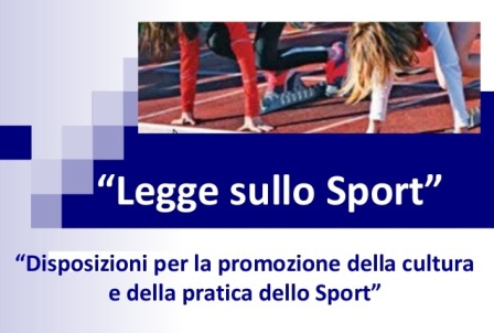 SEMINARIO DI AGGIORNAMENTO SULLA NUOVA LEGGE REGIONALE SULLO SPORT